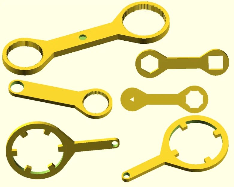 Cờ lê tùy chỉnh (OpenSCAD) - Custom Wrench - Image 1