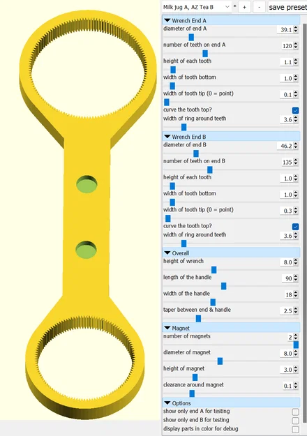 Cờ lê tùy chỉnh (OpenSCAD) - Custom Wrench - Image 6