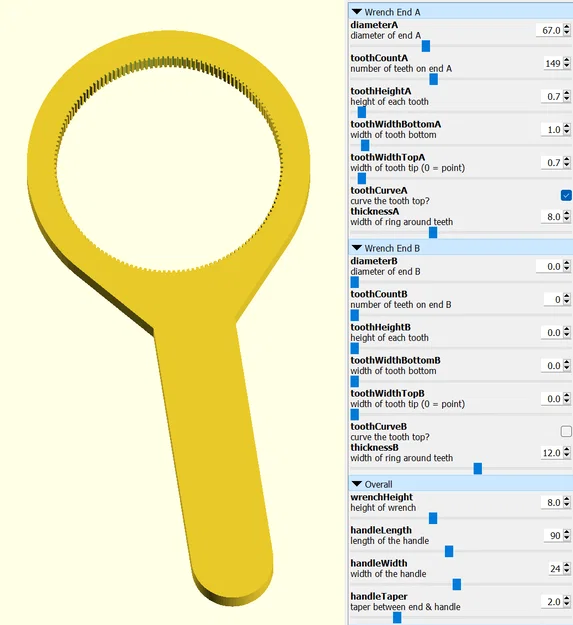 Cờ lê tùy chỉnh (OpenSCAD) - Custom Wrench - Image 10