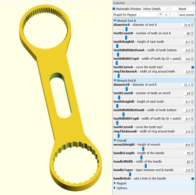 Cờ lê tùy chỉnh (OpenSCAD) - Custom Wrench - Image 15