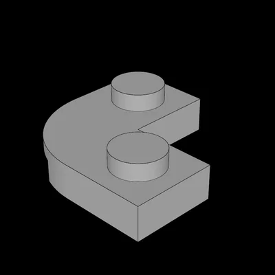 Mảnh ghép Lego 2x2 Corner Round tự in 3D chuẩn xác