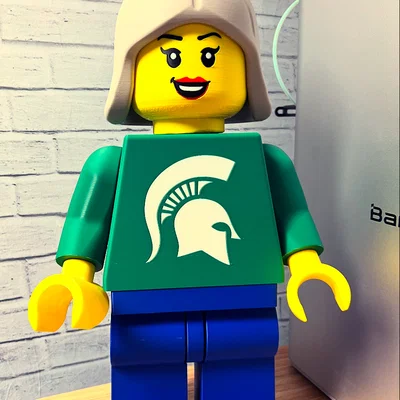 Đầu Mega Minifigure kiểu Lego Brick Woman (nữ) – chỉ phần head