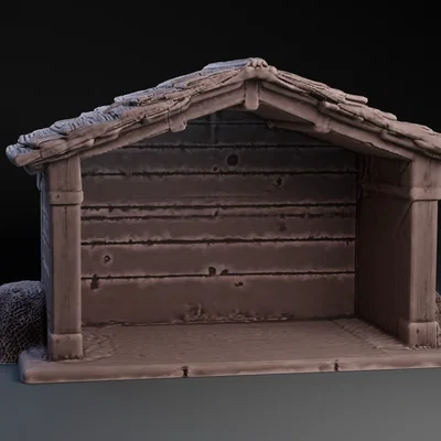 Mô hình hang đá Giáng sinh 3D (Nativity: Stable) trang trí bàn