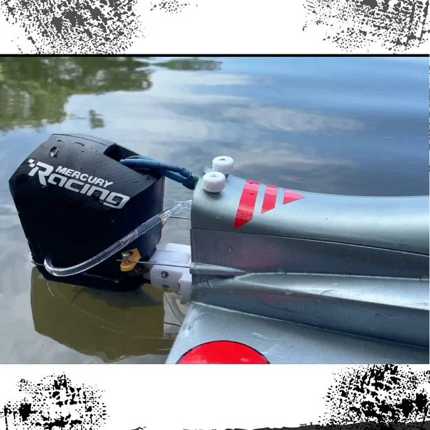 Tàu RC F1 kèm Outboard Mercury Racing 360 - Image 6