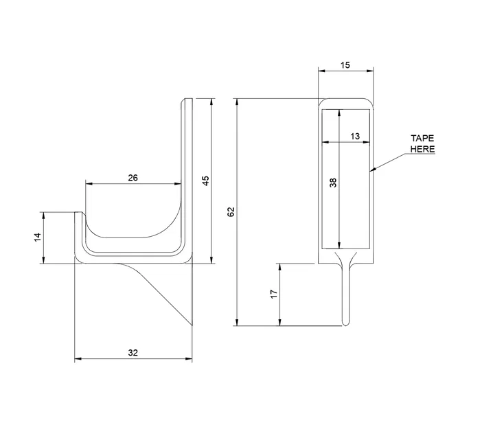 Móc treo tường dán keo phong cách IKEA Tjusig (In 3D) - Image 4