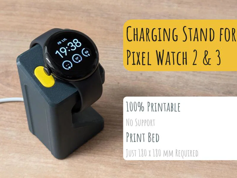 Đế sạc cho Pixel Watch 2 & 3 - in 100% được - không cần support - Image 1
