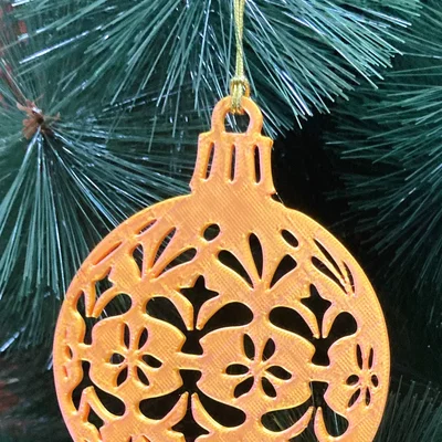 Mẫu trang trí cây thông Noel 3D họa tiết hoa văn tinh tế