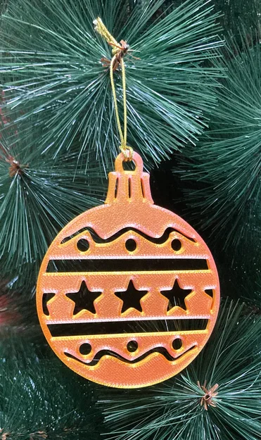 Mẫu in 3D đồ trang trí cây thông Noel họa tiết ngôi sao tinh tế - Image 1