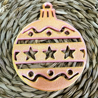 Mẫu in 3D đồ trang trí cây thông Noel họa tiết ngôi sao tinh tế