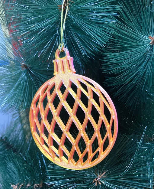 Đồ trang trí cây thông Noel họa tiết hình thoi in 3D đẹp mắt - Image 2