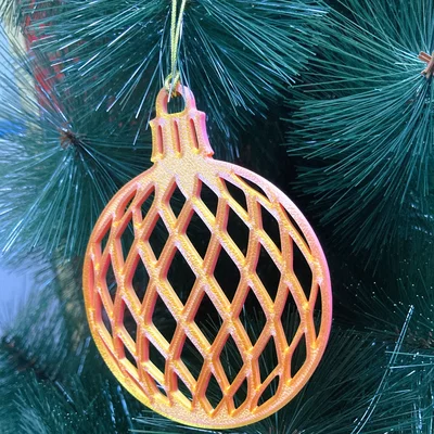 Đồ trang trí cây thông Noel họa tiết hình thoi in 3D đẹp mắt