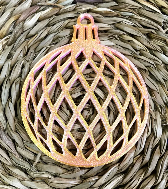 Đồ trang trí cây thông Noel họa tiết hình thoi in 3D đẹp mắt - Image 3