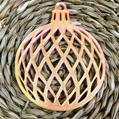 Đồ trang trí cây thông Noel họa tiết hình thoi in 3D đẹp mắt