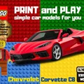 Mô hình xe Chevrolet Corvette C8 in 3D kết hợp LEGO độc đáo - Thumbnail 1