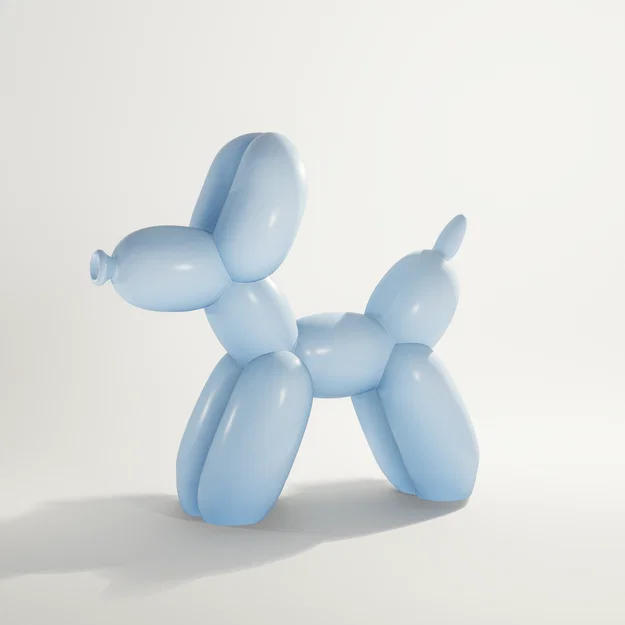 Mô hình chú chó bóng bay (Balloon Dog) đáng yêu cho in 3D - Image 4