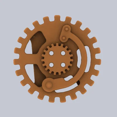 Steampunk Button I (Nút bánh răng Steampunk)