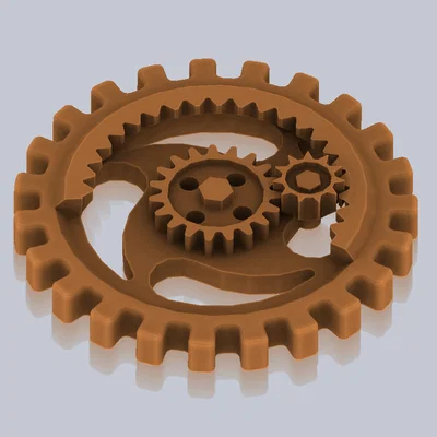 Nút Steampunk Button II (dạng bánh răng)