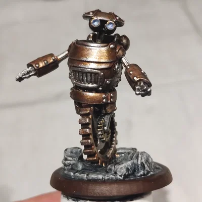 Clockwork Robot có bánh xe kiểu Steampunk (Homunculus/Modron/Warforged/FCG)