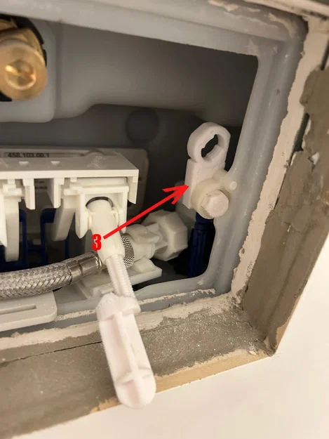 Adapter gắn Geberit Sigma Flush Plate cho bồn UP100 - Image 2