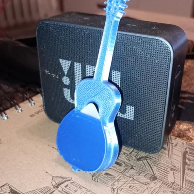 Móc khóa kiêm hộp đựng phím đàn guitar in 3D nhỏ gọn