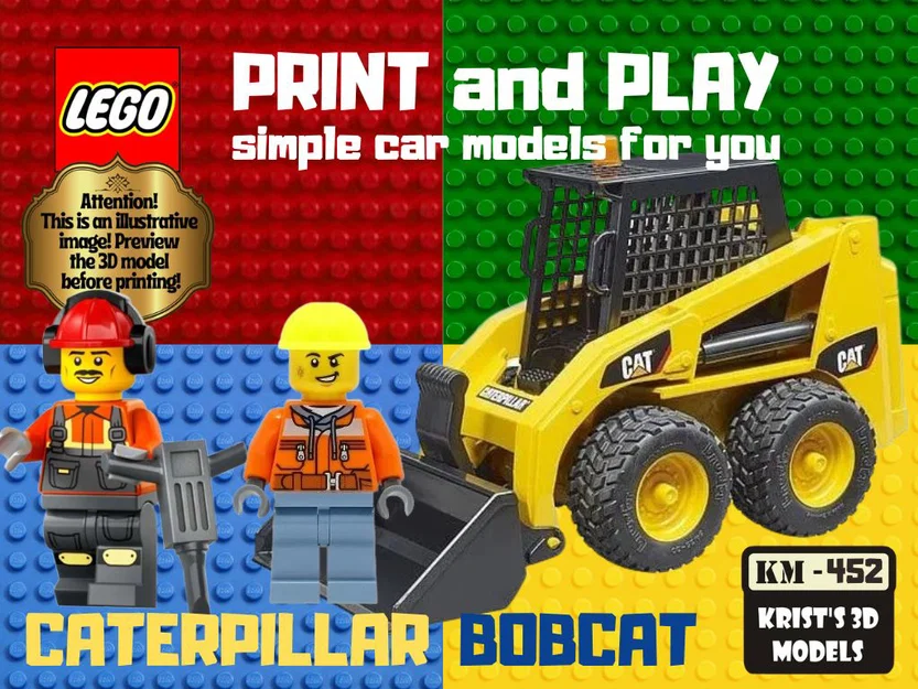 Mô hình xe xúc lật Caterpillar phong cách LEGO độc đáo cho bé - Image 1