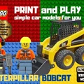 Mô hình xe xúc lật Caterpillar phong cách LEGO độc đáo cho bé - Thumbnail 1