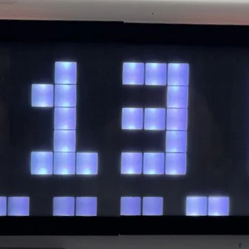 AWTRIX 8x32 WS2812B flex LED với ESP32