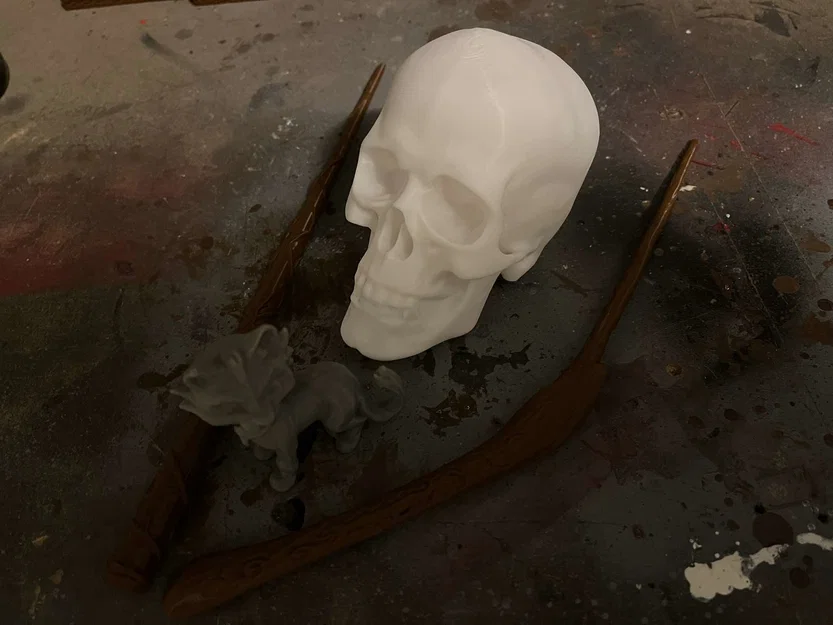 Lidská lebka (sọ người) – mẫu trang trí Halloween - Image 1