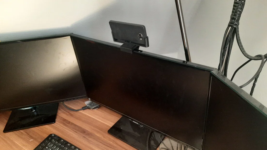 Ngàm gắn điện thoại lên màn hình đa năng | Webcam | Droidcam - Image 13