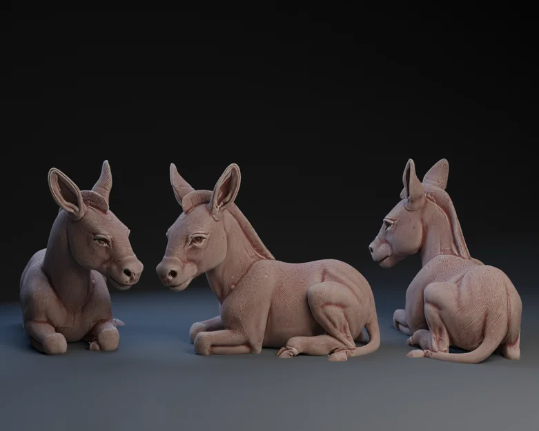 Mô hình chú lừa (Nativity Donkey) trang trí tiểu cảnh Giáng sinh - Image 1