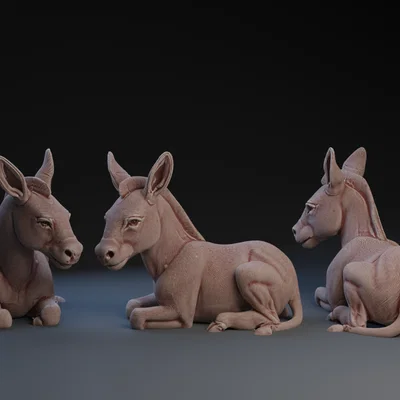 Mô hình chú lừa (Nativity Donkey) trang trí tiểu cảnh Giáng sinh