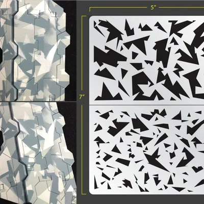 Khuôn mẫu sơn họa tiết rằn ri Shard Camo (Dùng cho sơn xịt)