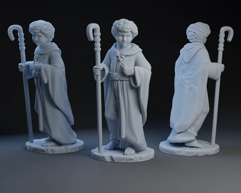 Mô hình chú bé chăn cừu 3D cho tiểu cảnh Giáng sinh - Image 1