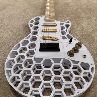 Guitar In 3D - Kiểu LP Hex Design - Full Size Chơi Được