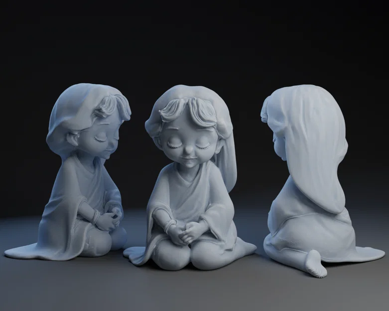 Nativity Cut: Cô bé trẻ đang trầm ngâm - Image 1