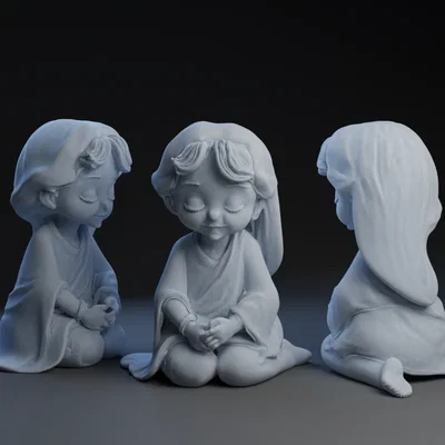 Nativity Cut: Cô bé trẻ đang trầm ngâm