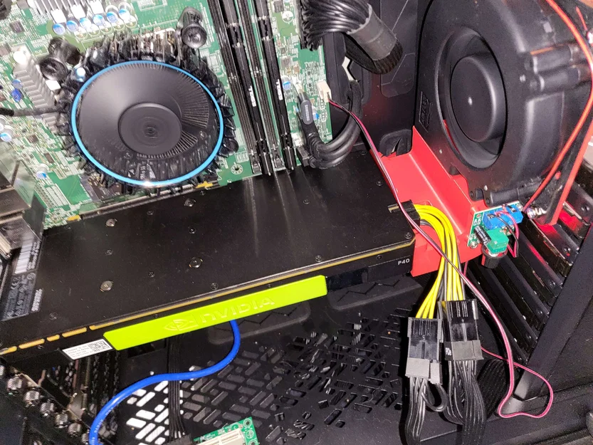 Ống hướng gió Nvidia Tesla P40/100 cho quạt blower 120mm (Full/Mid Tower) - Image 1