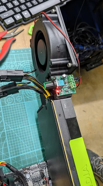 Adapter quạt Blower 120mm cho Nvidia Tesla P40 (thẳng) - Image 3