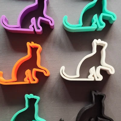 Giá đỡ điện thoại hình mèo (Cat Silhouette Stand) in 3D tiện dụng