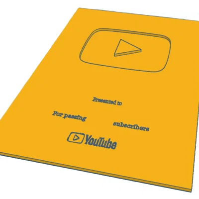 Nút Play YouTube (YouTube Play Button) để in 3D và tùy biến tên kênh