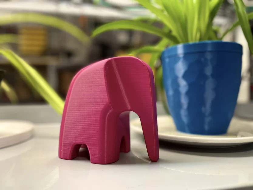 Mô hình chú voi 3D tối giản - Trang trí bàn làm việc siêu xinh - Image 1