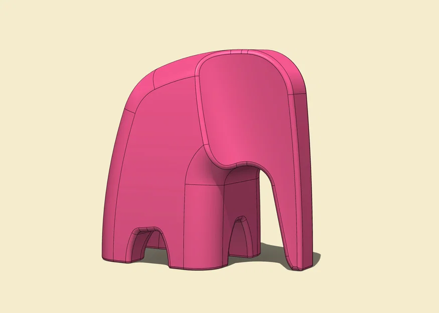 Mô hình chú voi 3D tối giản - Trang trí bàn làm việc siêu xinh - Image 2