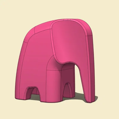 Mô hình chú voi 3D tối giản - Trang trí bàn làm việc siêu xinh