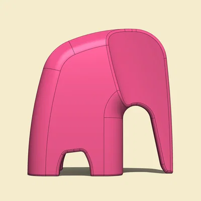 Mô hình chú voi 3D tối giản - Trang trí bàn làm việc siêu xinh