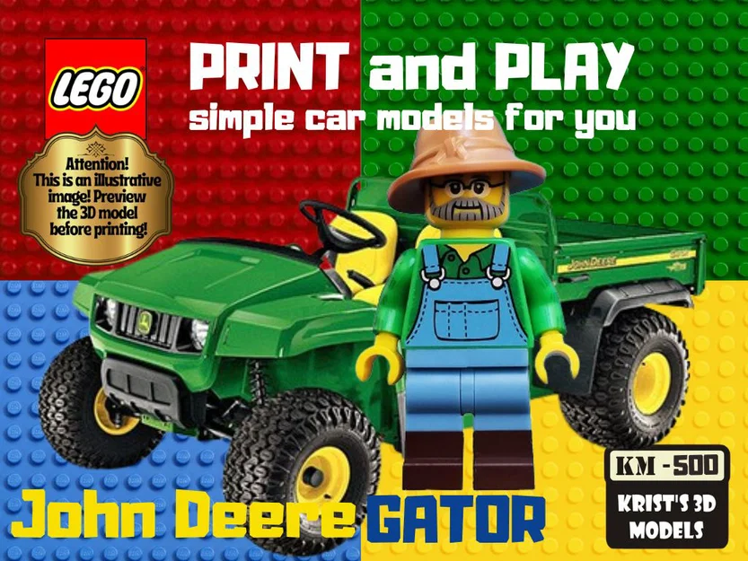 Mô hình xe John Deere Gator in 3D tương thích với LEGO - Image 1