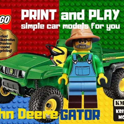 Mô hình xe John Deere Gator in 3D tương thích với LEGO