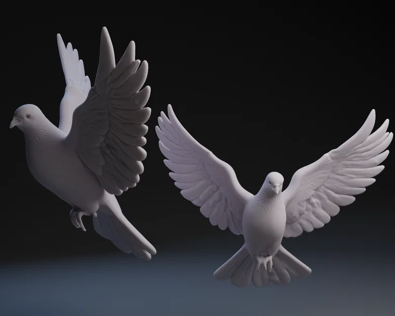 Mô hình 3D chim bồ câu hòa bình (Nativity Dove) in 3D cực đẹp - Image 1