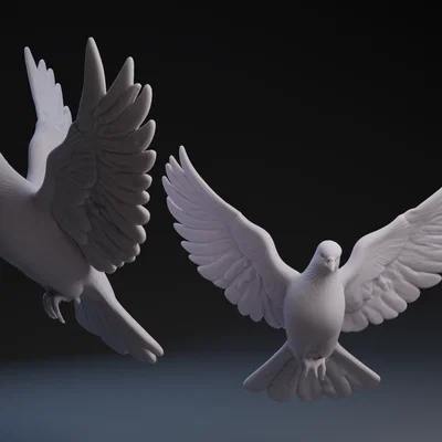Mô hình 3D chim bồ câu hòa bình (Nativity Dove) in 3D cực đẹp