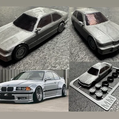 Mô hình lắp ráp xe BMW E36 Mini dưới dạng Kit Card cực chất