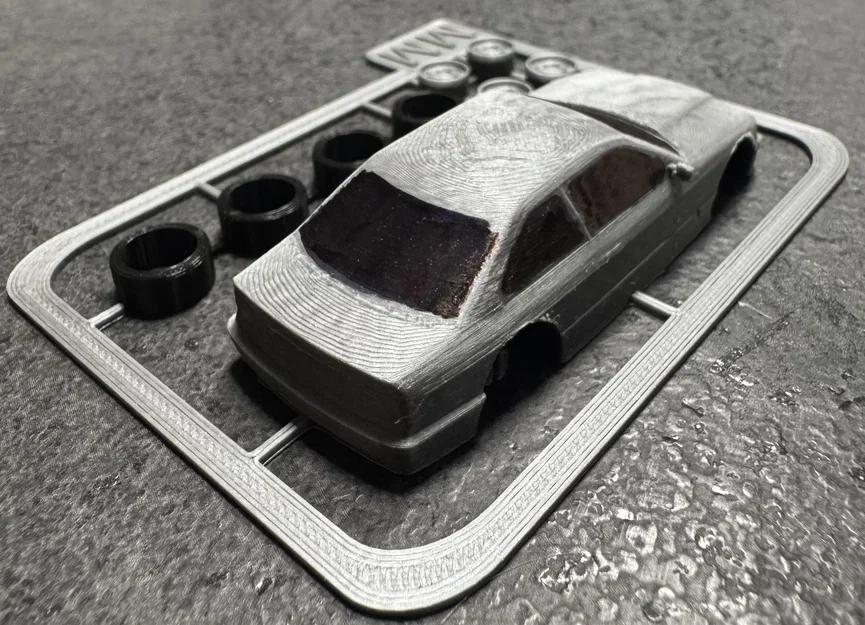 Mô hình lắp ráp xe BMW E36 Mini dưới dạng Kit Card cực chất - Image 4